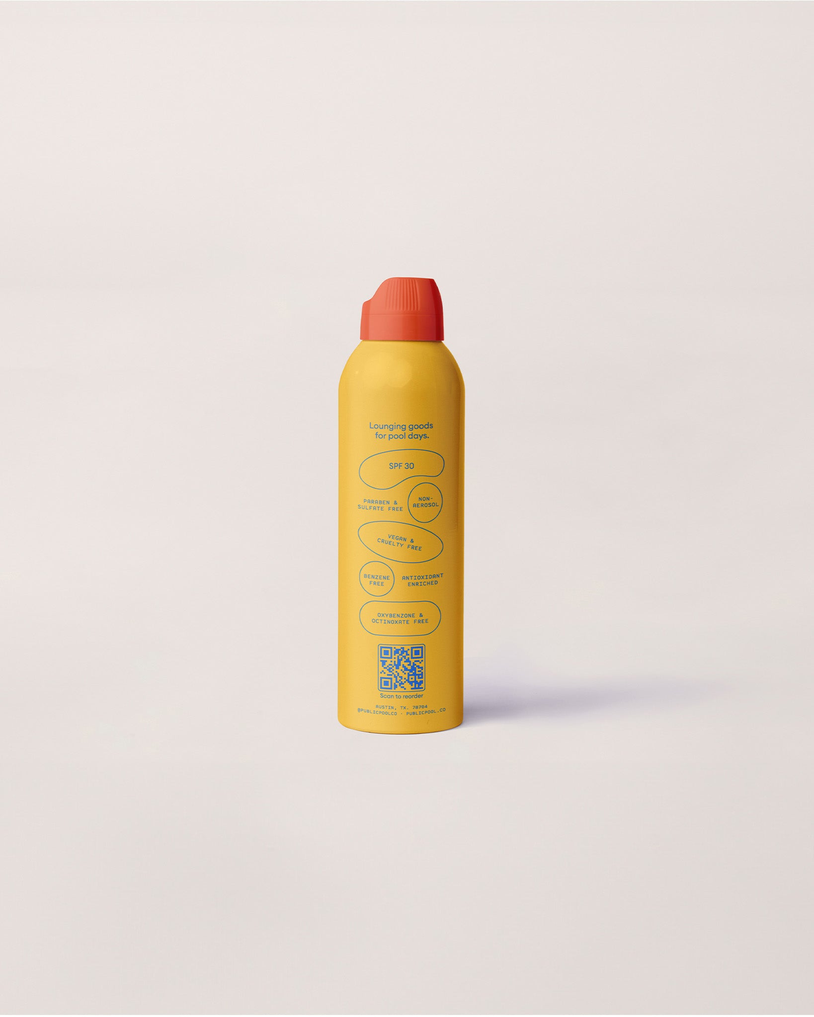 The back of a yellow sunscreen bottle.